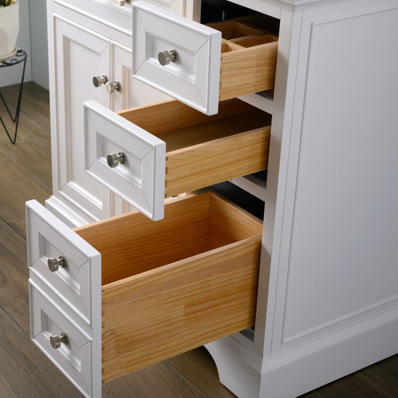 Three Posts™ Currahee 36'' Single Bathroom Vanity with Engineered Stone